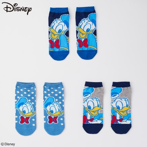 メンズ　3足組ソックス（ドナルドダック）