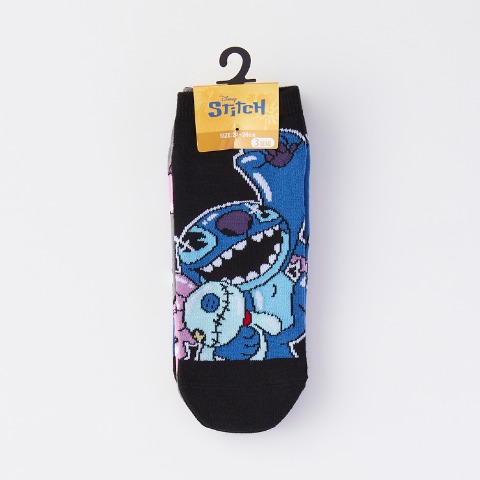 メンズ　3足組ソックス（スティッチ&エンジェル&スクランプ）