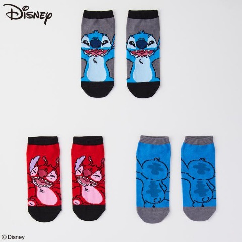 メンズ　3足組ソックス（スティッチ&リロイ）