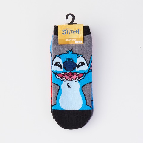 メンズ　3足組ソックス（スティッチ&リロイ）