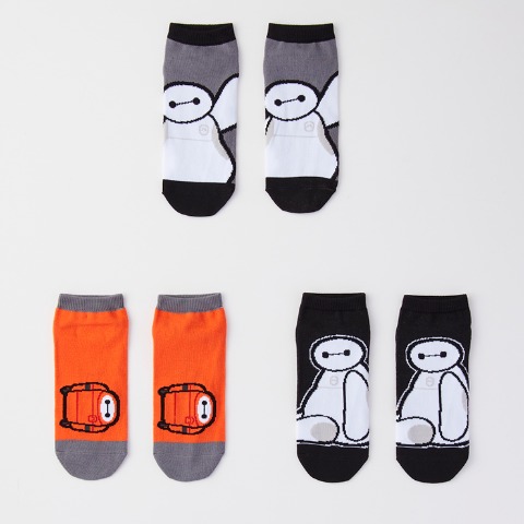 メンズ　3足組ソックス（ベイマックス）