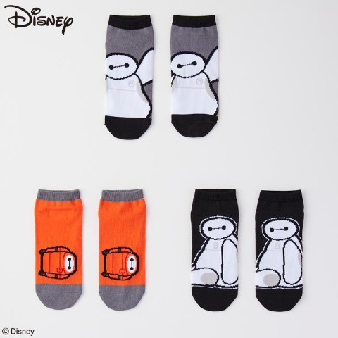 メンズ　3足組ソックス（ベイマックス）