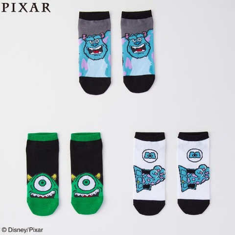 メンズ　3足組ソックス（マイク&サリー）