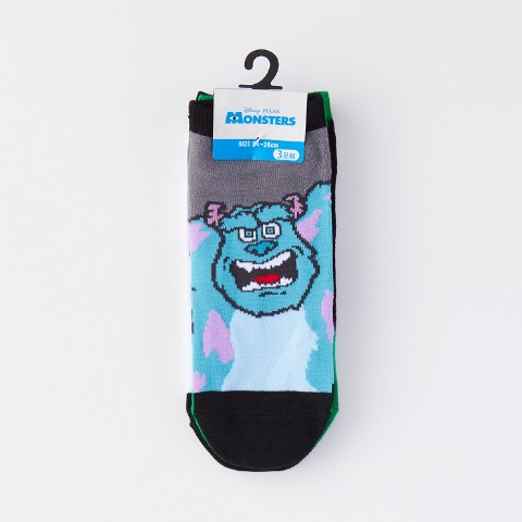 メンズ　3足組ソックス（マイク&サリー）