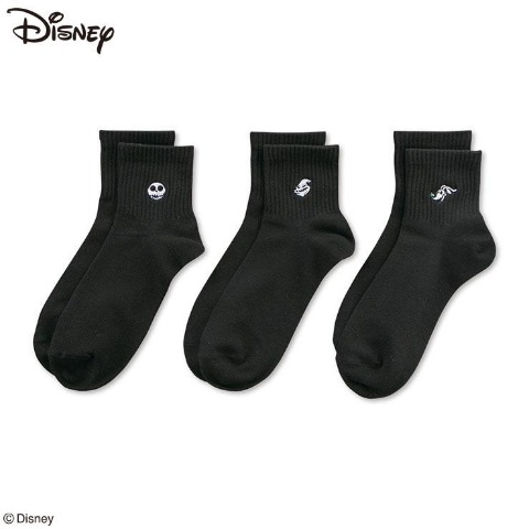 メンズ　3足組ソックス（ジャック・スケリントン&ゼロ&ウギー・ブギー）