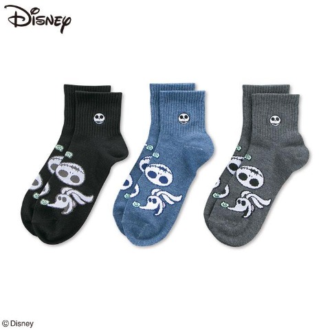 メンズ　3足組ソックス（ジャック・スケリントン&ゼロ）