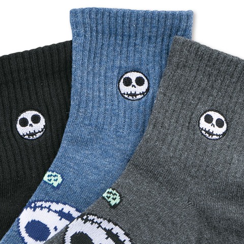 メンズ　3足組ソックス（ジャック・スケリントン&ゼロ）