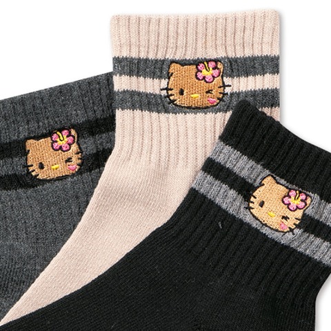 メンズ　3足組ソックス（ハローキティ）