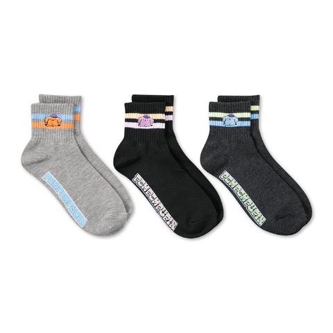 メンズ　3足組ソックス（ポムポムプリン）