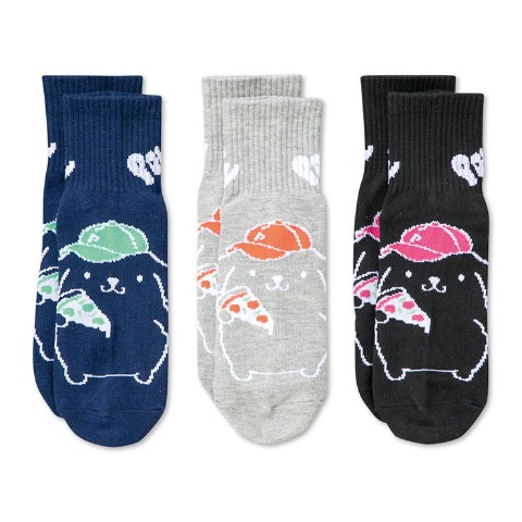 メンズ　3足組ソックス（ポムポムプリン）