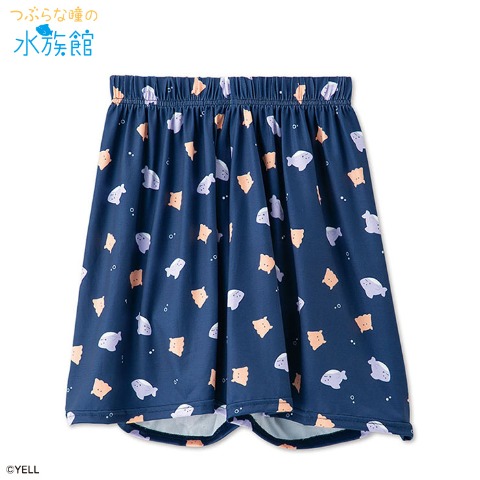 レディース　ショートパンツ（つぶらな瞳の水族館）
