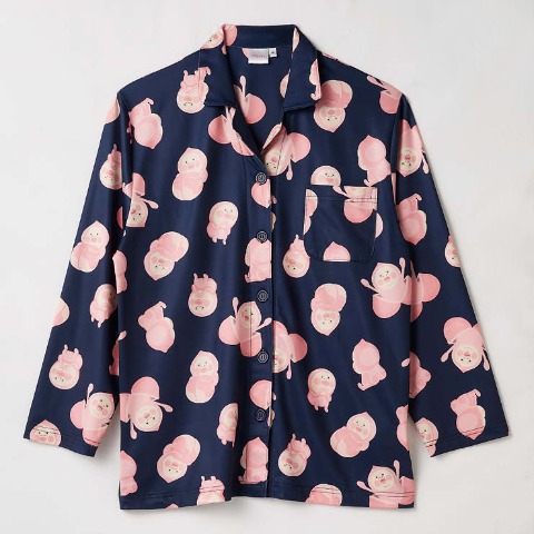 レディース　パジャマ（カクレモモジリ_ナチュラル）