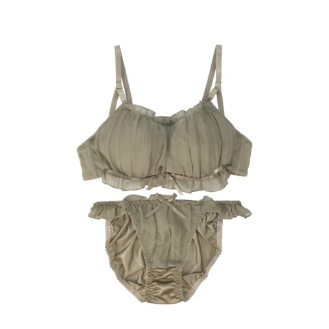 【B70～F75】シフォンブラジャー+ショーツセット