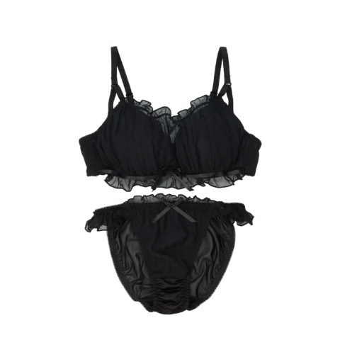 【B70～F75】シフォンブラジャー+ショーツセット