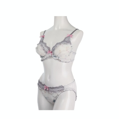 【B70～F75】キャットプリントブラジャー+ショーツセット