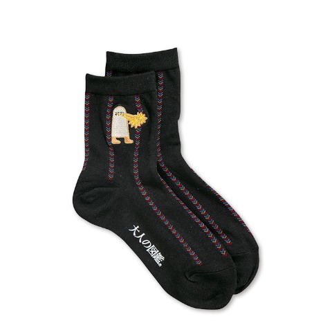 レディース　シール付ソックス（大人の図鑑）