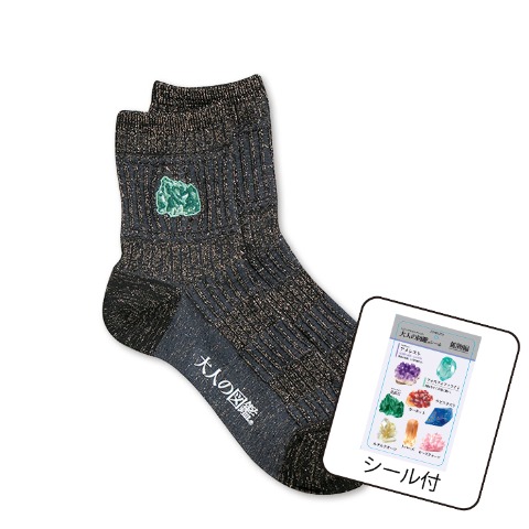 レディース　シール付ソックス（大人の図鑑）