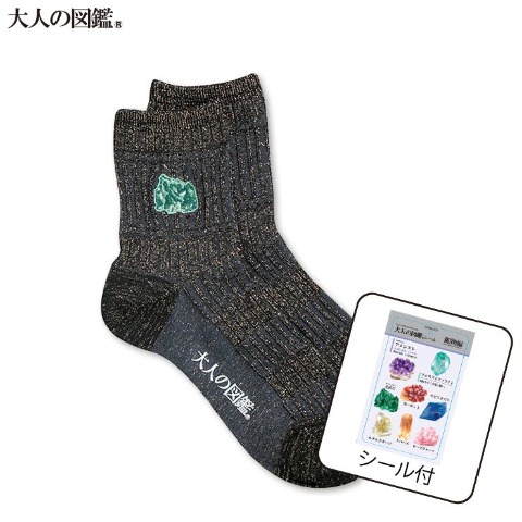 レディース　シール付ソックス（大人の図鑑）