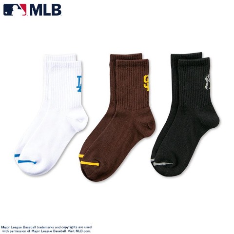 レディース　3足組ソックス（MLB）