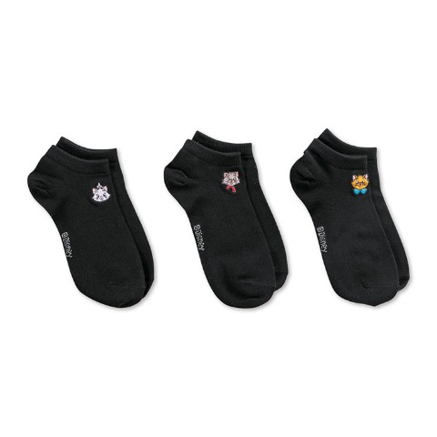 レディース　3足組ソックス（おしゃれキャット）