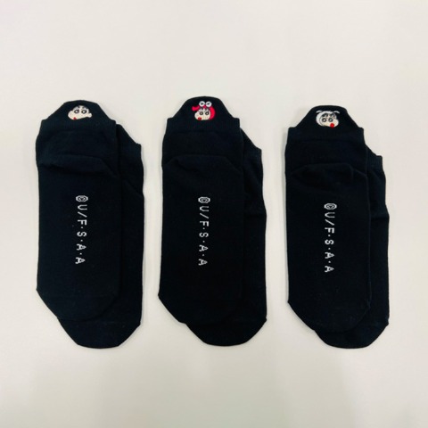 レディース　3足組スニーカーソックス（クレヨンしんちゃん）