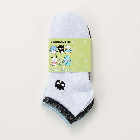 レディース　3足組スニーカーソックス（Sanrio characters）