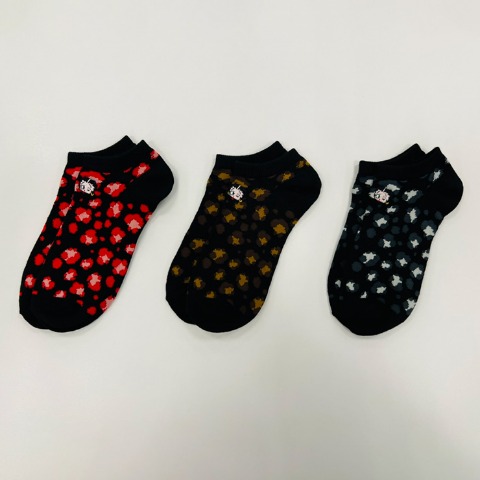 レディース　3足組スニーカーソックス（BETTY BOOP(TM)）