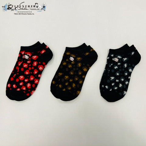 レディース　3足組スニーカーソックス（BETTY BOOP(TM)）