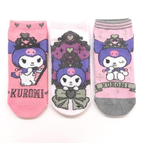 レディース　3足組ソックス（クロミ）