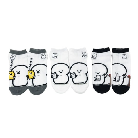 レディース　3足組ソックス（お文具といっしょ）