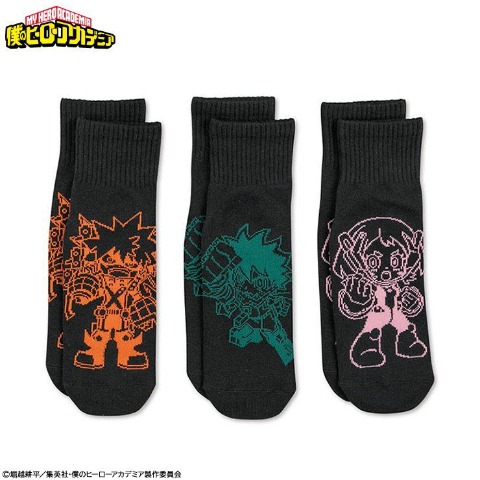 レディース　3足組ソックス 雄英高校ヒーロー科1年A組（TVアニメ『僕のヒーローアカデミア』）