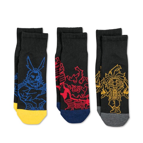 レディース　3足組ソックス プロヒーロー（TVアニメ『僕のヒーローアカデミア』）