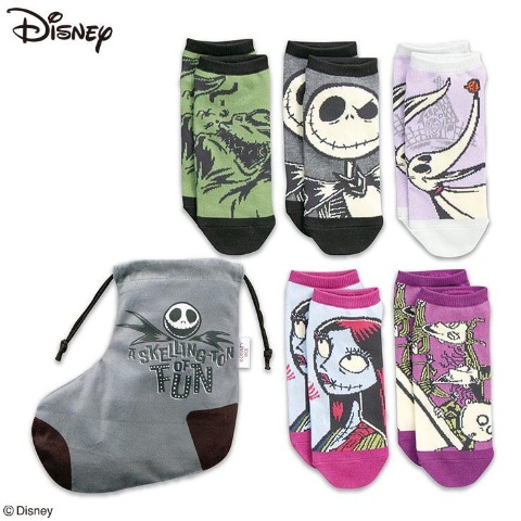 レディース　ナイトメアー・ビフォア・クリスマスソックスパック6点セット