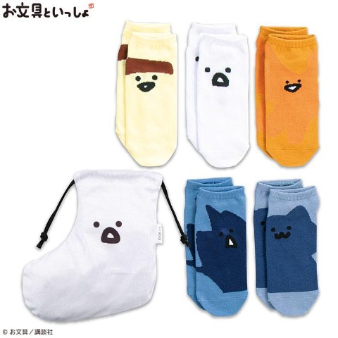 レディース　お文具といっしょソックスパック6点セット