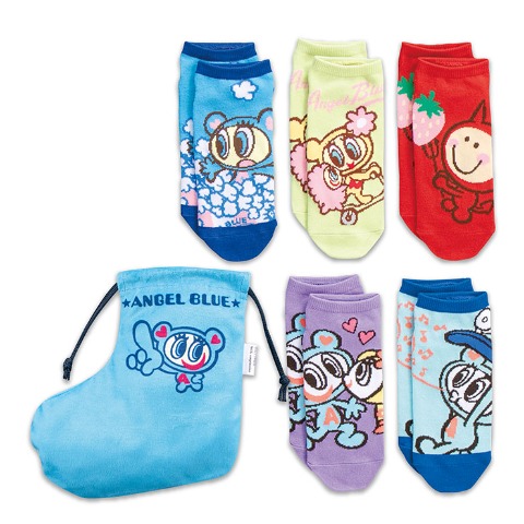 レディース　エンジェルブルーソックスパック6点セット