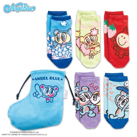 レディース　エンジェルブルーソックスパック6点セット