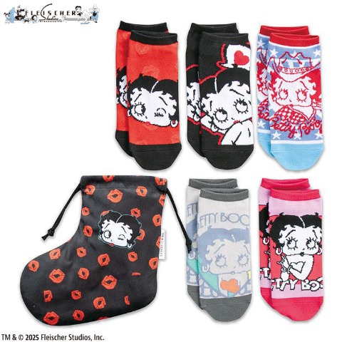 レディース　BETTY BOOP(TM)ソックスパック6点セット