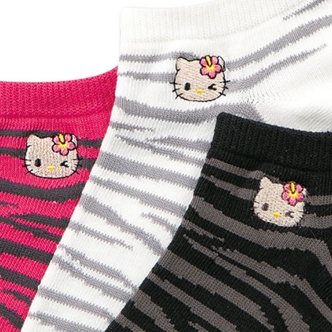 レディース　3足組ソックス（ハローキティ）