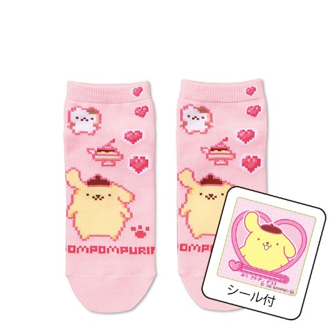 レディース　シール付ソックス（ポムポムプリン）