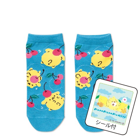 レディース　シール付ソックス（ポムポムプリン）