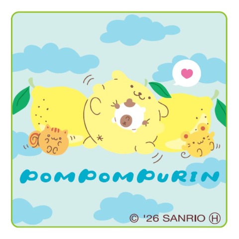 レディース　シール付ソックス（ポムポムプリン）