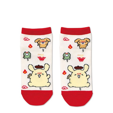 レディース　シール付ソックス（ポムポムプリン）