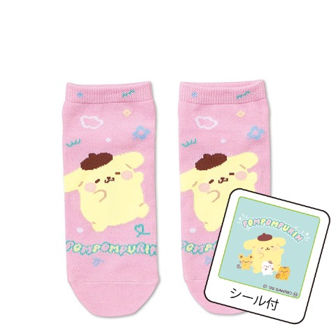 レディース　シール付ソックス（ポムポムプリン）
