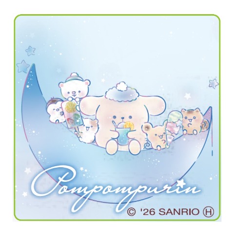 レディース　シール付ソックス（ポムポムプリン）