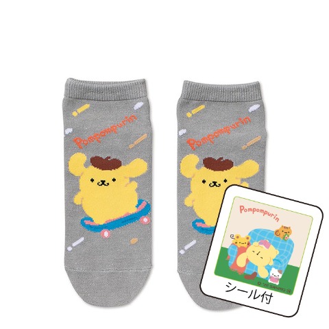 レディース　シール付ソックス（ポムポムプリン）