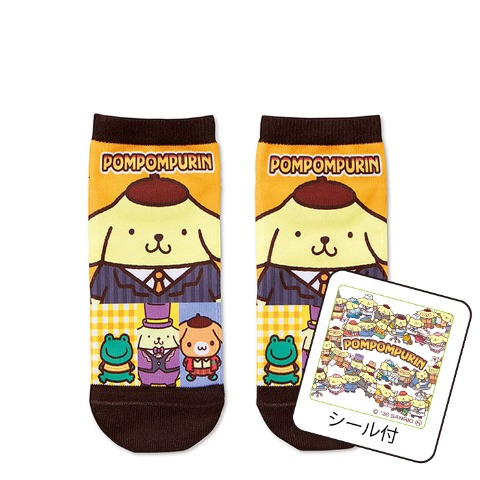 レディース　シール付ソックス（ポムポムプリン）