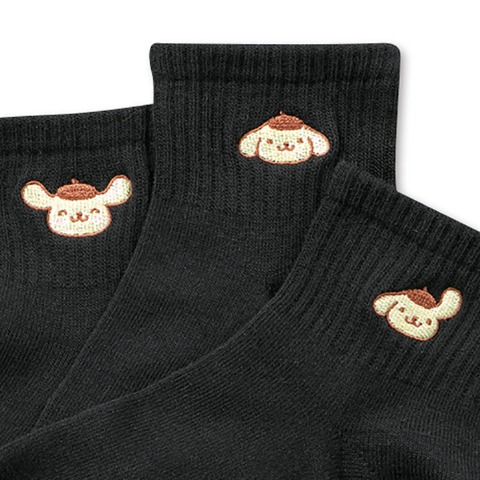 レディース　3足組ソックス（ポムポムプリン）