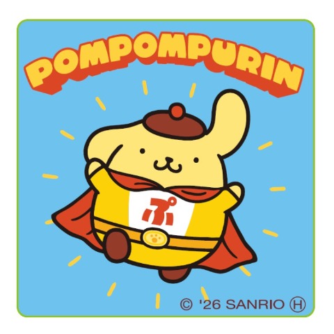 レディース　シール付ソックス（ポムポムプリン）