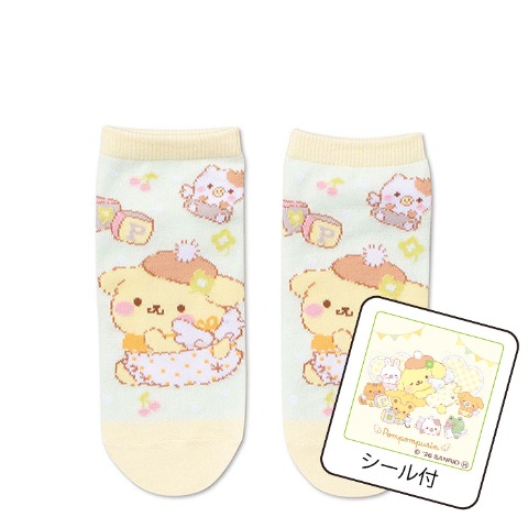 レディース　シール付ソックス（ポムポムプリン）