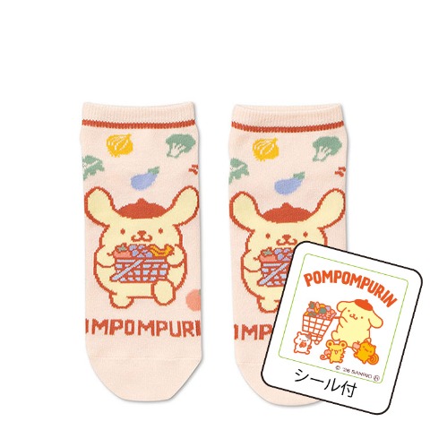 レディース　シール付ソックス（ポムポムプリン）